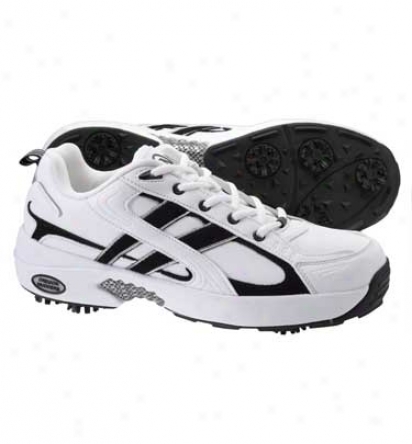 Oregon Mudders Mens Athletic Golf Shoes (white/black)