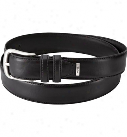 Ping Apparel Mens Leather Belt With Engraved Buckle