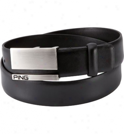 Ping Apparel Mens Leather Belt With Metal Loop Buckle