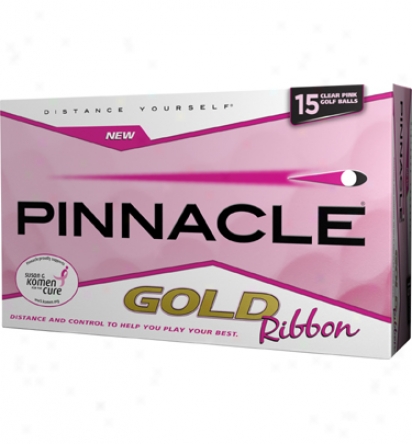 Pinnacle Gold Ribbon Pink Golf Balls-15 Pack