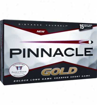 Pinnacle Gold White Golf Balls- 15 Pakc