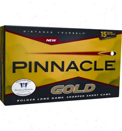 Pinnacle Gold Golden Golf Balls- 15 Pack