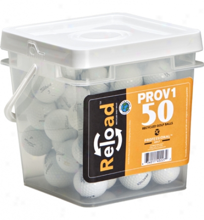 Professional Golf Recycled Titleist Pro V Balls - 50 Pack