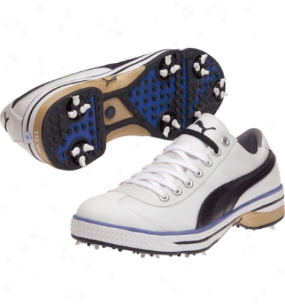 Puma Mens Club 917 - Black/puma Silver/strong Blue Golf Shoes