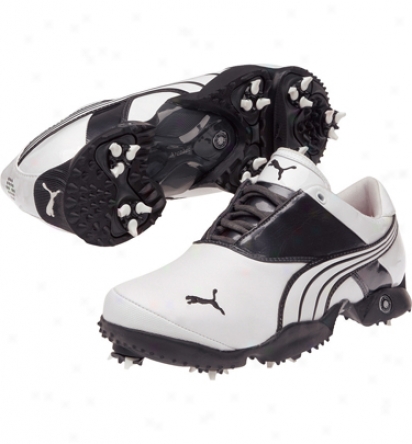 Puma Mens Jigg - White/puma Silver/dark Shadow Golf Shoes