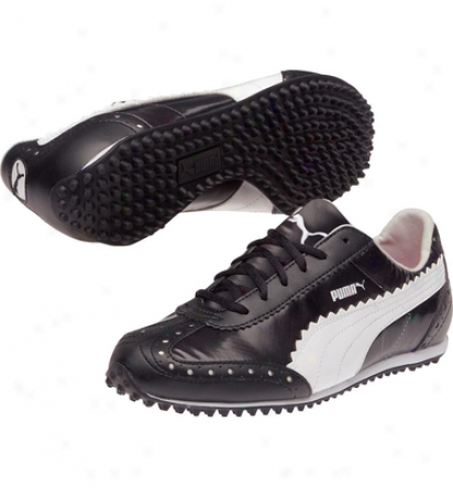 Puma Womens Golf Cat - Black/white/shocking Pink Golf Shoes