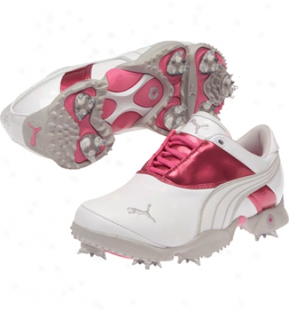 Puma Womens Jigg - White/shocking Pink/grey Violet Golf Shoes