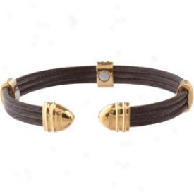 SabonaC lassic Cable Black/gold Magnetic Bracelet