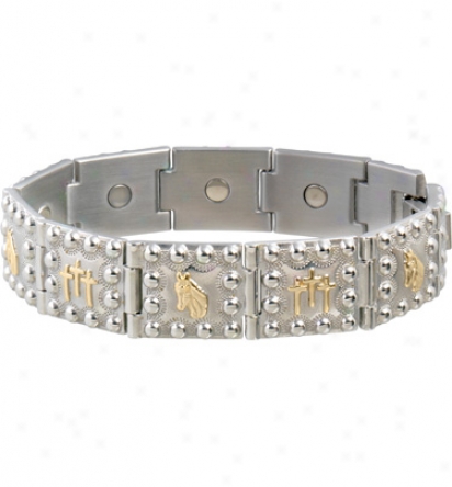 Sabona Horse Head Crosses Duet Magnetic Bracelet