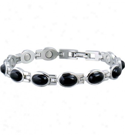 Sabona Lady Black Stonee Magnetic Bracelet