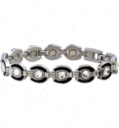 Sabona Lady Gem Black Horseshoe Magnetic Bracelet