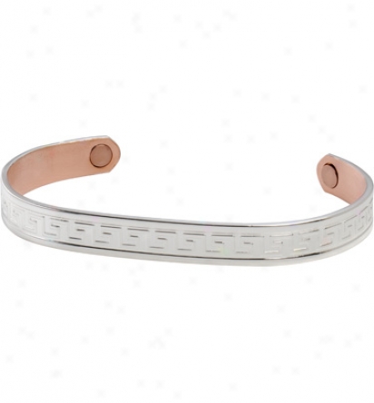 Sabona Silver Aztec Copper Magnetic Bracelet