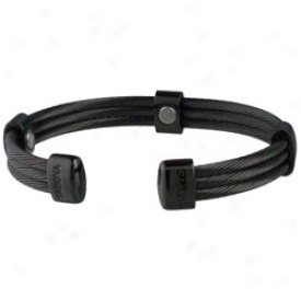 Sabona Trio Cable Black/black Magnetic Bracelet