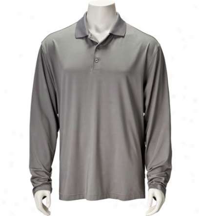 Snake Eyes Mens Dry-18 Long Sleeve Solid Performance Polo