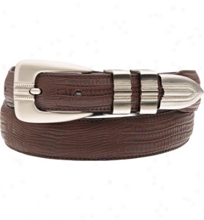 Snake Eyes Mens Embossed Lizard Skin Belt