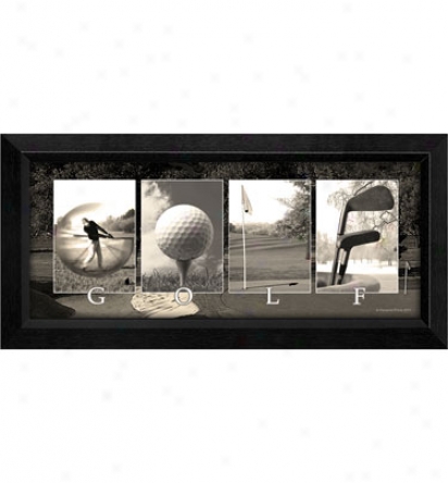 Solitice Arts Mini Golf Letters - Black And White Canvas