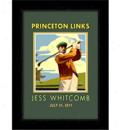 Solitice Arts Personalized In.golfer In. Vintage Style Print (19.5 In. X 26.5 In.)