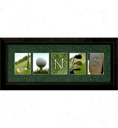 Solitic Arts Personalized Name Print - Golf Literature