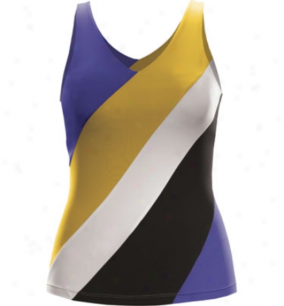 Tail Tennis Womens Diagoonal Stripe Colorblock Tank