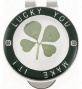 Good Luck Brand 4 Leaf Clover Round Hat Clip Ball Marker