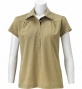 Sport Haley Womens Short Sleeve Polo With Gold Buttons