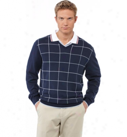 Tommy Hilfiger Mens Longchamp Square Pattern Sweater