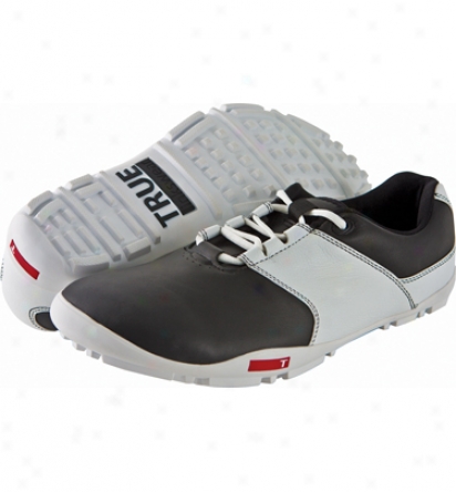 True Linkswear Mens True Tour - Black/white Golf Shoes