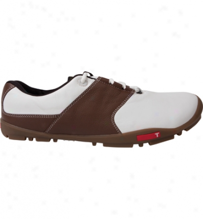 True Linkswear Mens True Tour - White/brown Golf Shoes