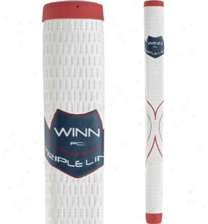 Winn Triple Line Pro Pistol Putter Grip (red/white/blue)