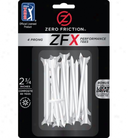 Zero Friction 2 3/4 Pale Zfx 4 Pronged Performanve Tee