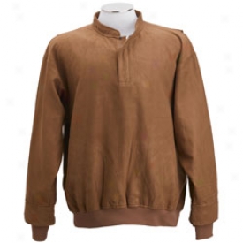 Zero Restriction Microsuede Windshirt By the side of Henley Collar